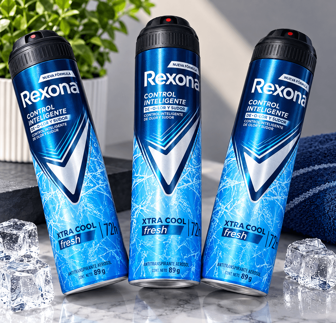 Rexona Control Inteligente Xtra Cool Fresh antitranspirante aerosol 89 g